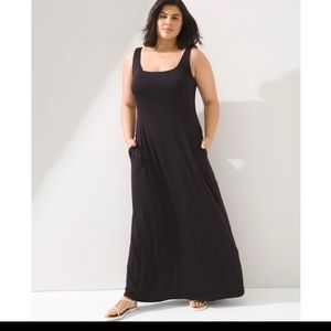NWOT SOMA WKND Square Neck Maxi Dress With Built-In Bra Dress